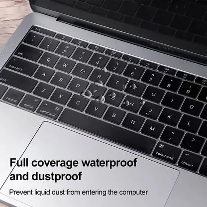 Ultra-Thin TPU Keyboard Cover for MacBook Air & Pro — Compatible with 13”, 14”, 15”, and 16” Models Including M1 & M2 Versions