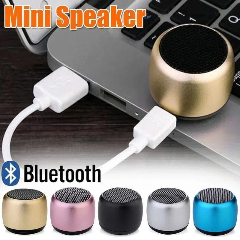 Mini Wireless Bluetooth Speaker — Portable Metal Loudspeaker for Phones, Laptops & Music Playback
