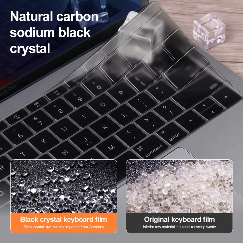 Ultra-Thin TPU Keyboard Cover for MacBook Air & Pro — Compatible with 13”, 14”, 15”, and 16” Models Including M1 & M2 Versions