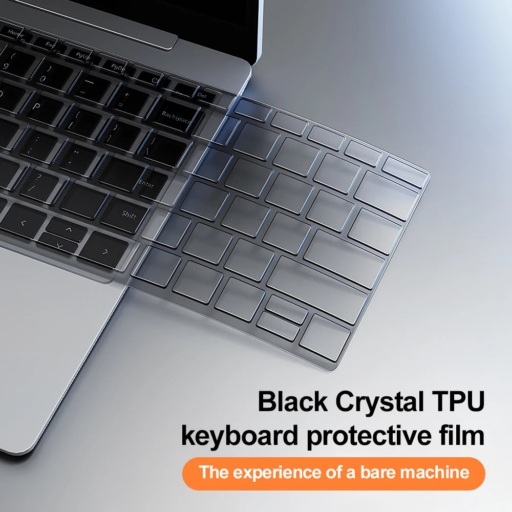 Ultra-Thin TPU Keyboard Cover for MacBook Air & Pro — Compatible with 13”, 14”, 15”, and 16” Models Including M1 & M2 Versions
