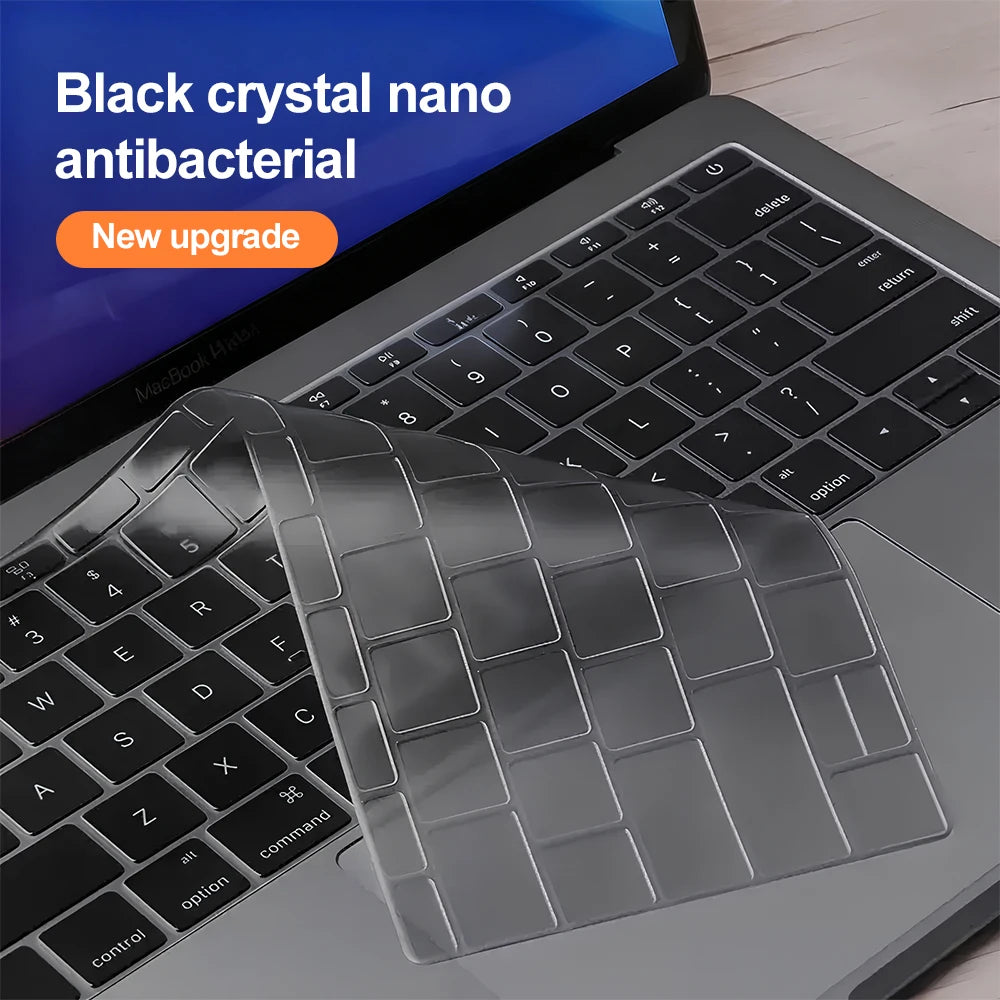 Ultra-Thin TPU Keyboard Cover for MacBook Air & Pro — Compatible with 13”, 14”, 15”, and 16” Models Including M1 & M2 Versions